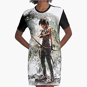 Tomb Raider Painting Graphic T-Shirt Dress