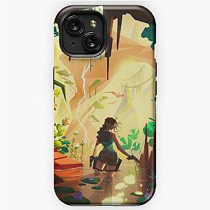 Lost Valley - Tomb Raider 25th anniversary Fanart - Art by Eliott Sontot iPhone Tough Case