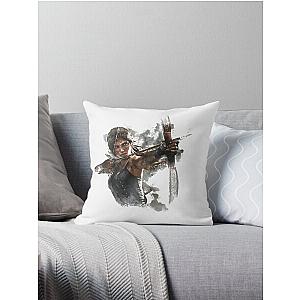 Tomb Raider Painting Throw Pillow