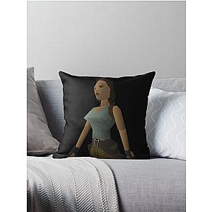 Tomb Raider PS1 Throw Pillow