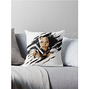 Lara Croft - Tomb Raider - Angelina Jolie Throw Pillow