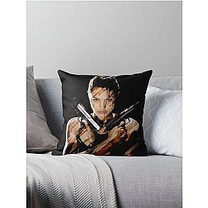 Lara Croft - Tomb Raider - Angelina Jolie Throw Pillow