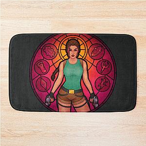 Tomb Raider Stained Glass Window Bath Mat