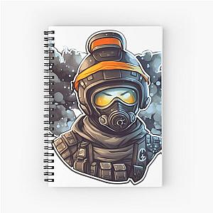 Six Siege Operator Smoke Sticker - SoberSips Spiral Notebook