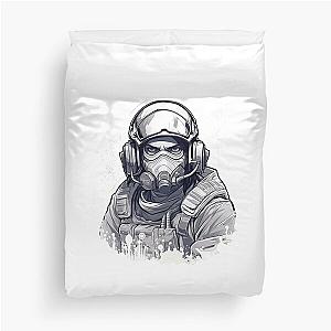 Six Siege Woman Fighter Duvet Cover