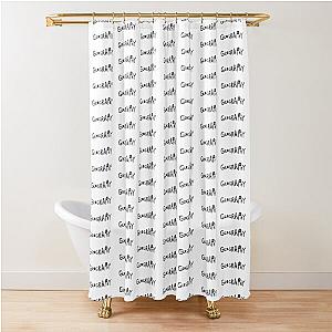 Tom Misch Geography Logo Black Shower Curtain