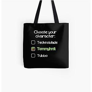 TommyInnit Bags - Choose your character All Over Print Tote Bag RB2805