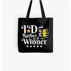 TommyInnit Bags - I'd Rather Lose as a Winner Quote All Over Print Tote Bag RB2805