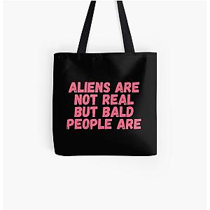 TommyInnit Bags - Aliens are not real But bald people are All Over Print Tote Bag RB2805