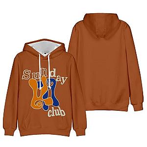 TommyInnit Hoodies - Tommyinnit Sunday Club Brown Pullover Hoodie