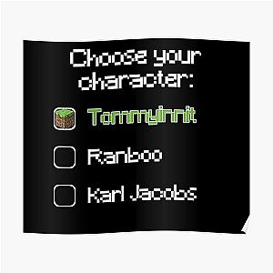 TommyInnit Posters - Choose your character - Tommyinnit (2) Poster RB2805