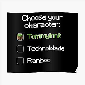 TommyInnit Posters - Choose your character - Tommyinnit (3) Poster RB2805