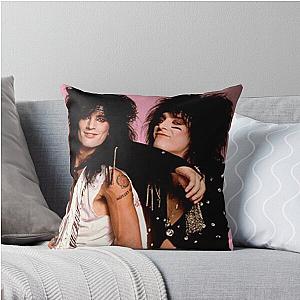 Tommy Lee & Nikki Sixx Poster Throw Pillow
