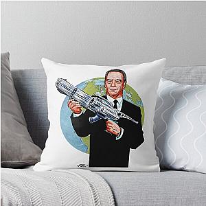 Tommy Lee Jones An illustration by Paul Cemmick Throw Pillow