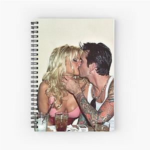 Pamela Anderson and Tommy Lee Kissing Spiral Notebook