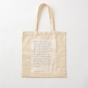 Tom Walker - Just You And I Lyrics Cotton Tote Bag