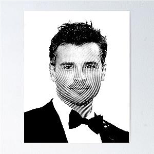 Tom Welling Black & White Portrait (Linocut)  Poster