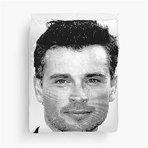 Tom Welling Black & White Portrait (Linocut)  Duvet Cover