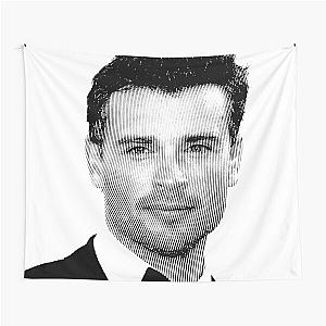 Tom Welling Black & White Portrait (Linocut)  Tapestry