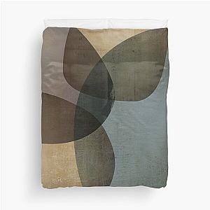 Organic Shapes Neutral Tones Duvet Cover