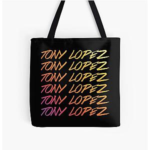 Tony Lopez Logo Rainbow Lopez Brothers All Over Print Tote Bag