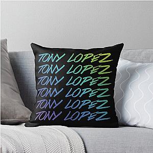 Tony Lopez Logo Rainbow (Tiktok) Lopez Brothers Throw Pillow