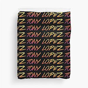 Tony Lopez Logo name single rainbow - Tiktok Lopez brothers Duvet Cover