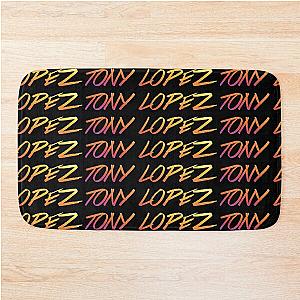 Tony Lopez Logo name single rainbow TikTok Lopez brother Bath Mat