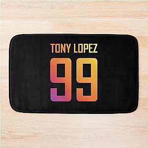 Tony Lopez Logo name and birth year number TIkTok Lopez Brothers Bath Mat