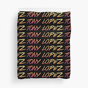 Tony Lopez Logo name single (rainbow) - Tiktok Lopez brothers Duvet Cover