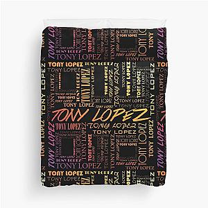 Tony Lopez Logo name pattern rainbow - Tiktok Lopez brothers - Hype House Duvet Cover