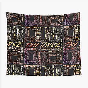 Tony Lopez Logo name pattern rainbow - Tiktok Lopez brothers - Hype House Tapestry