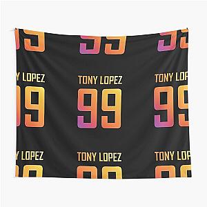 Tony Lopez Logo name and birth year number (rainbow) - Tiktok Lopez brothers Tapestry