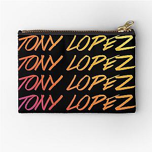 Tony Lopez Logo name rainbow - Tiktok Lopez brothers Zipper Pouch