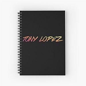 Tony Lopez Logo name single (rainbow) - Tiktok Lopez brothers Spiral Notebook