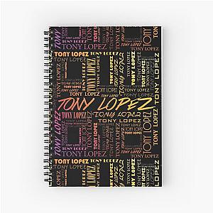 Tony Lopez Logo name pattern rainbow - Tiktok Lopez brothers - Hype House Spiral Notebook