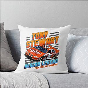 Tony Stewart NASCAR Champion 2002, 2005, 2011 Throw Pillow
