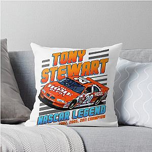Tony Stewart NASCAR Champion 2002 2011 Throw Pillow
