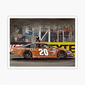 Tony Stewart Climbs for the Checkered Flag