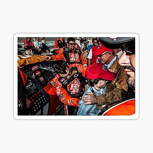 Tony Stewart signing kids shirts stickers