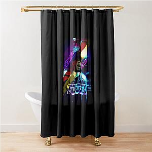 Red Light Toosi Lightweight Hoodie Shower Curtain