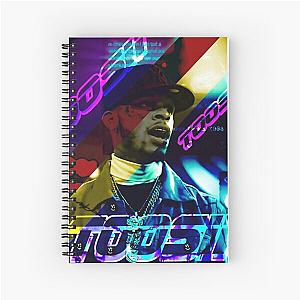 Blue Neon Light Toosii Spiral Notebook