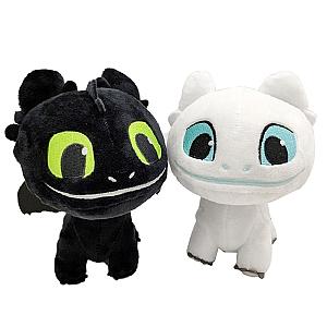 22cm Black and White Toothless Dragon Night Plush Toy Plush