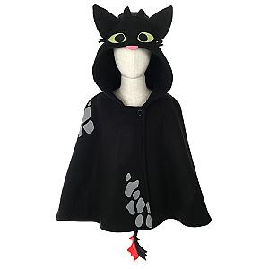 Toothless How to Train Your Dragon Black Cloak Cape Costume Cosplay