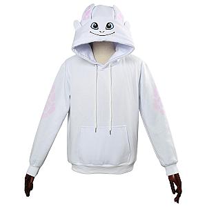 Toothless How to Train Your Dragon Light Fury Cosplay Hoodie
