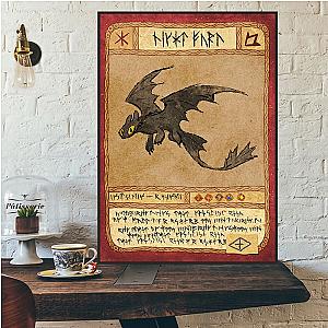 Toothless Dragon Canvas Painting Dragon Cards Posters