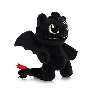 20cm Black Toothless Standing Dragon Stuffed Toy Plush