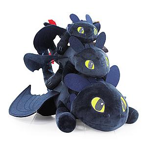 35-60cm Black Toothless Dragon Lying Toy Plush