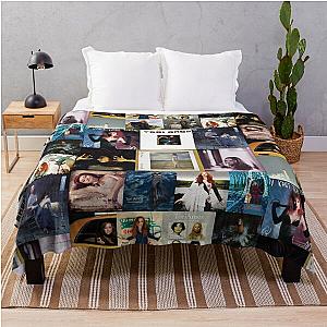 Tori Amos Album Records Collage Collection Print Throw Blanket