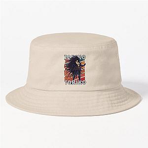 Midora Toriko Bucket Hat with a Retro Stripe Design